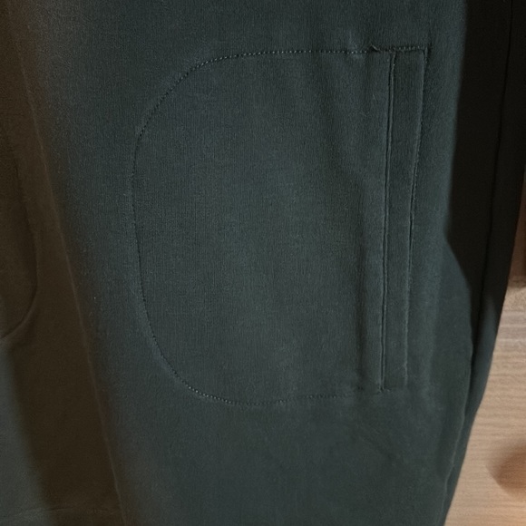 🌿🌿Dark fall green hooded vneck sweatshirt dress with pockets! EUC - Picture 4 of 6